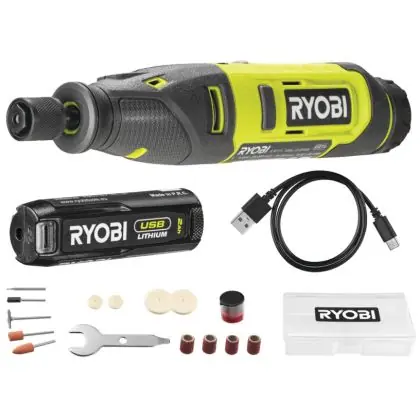 Koupit Online Aku přímá bruska RYOBI RRT4-120GA15 USB Lithium