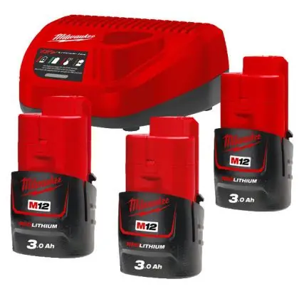Expresní Doručení Sada akumulátorů a nabíječky MILWAUKEE M12 NRG-303