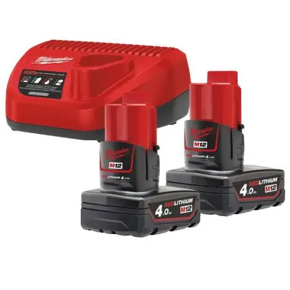 Sada akumulátorů a nabíječky MILWAUKEE M12 NRG-402 Omezená Nabídka
