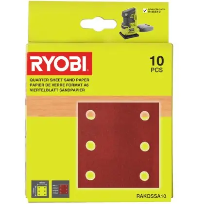 Sada brusných papírů RYOBI RAKQSSA10 10 ks Aktuální