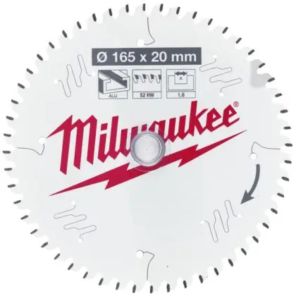 Originální Řezný kotouč MILWAUKEE CSB P Alu 165/20/1,6 mm 52 zubů
