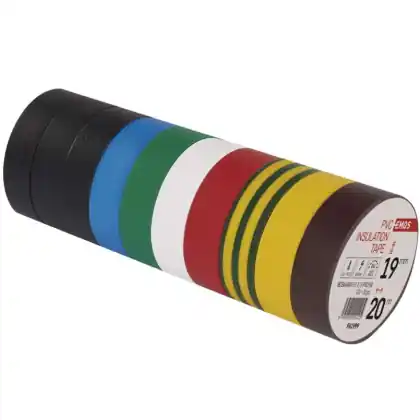 Horká Nabídka Izolační páska EMOS PVC 19 mm / 10 m barevný mix 10 ks