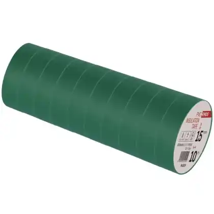 Izolační páska EMOS PVC 15 mm / 10 m zelená 10 ks Bezpečná Platba