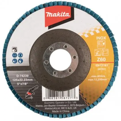 Lamelový kotouč MAKITA Zirkon 125 x 22,2 mm K60 Omezená Nabídka