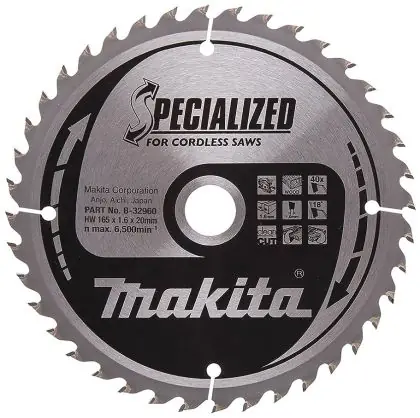 Pilový kotouč pro aku pily MAKITA 165 x 20 mm 40 zubů 6500 ot./min Pouze Dnes