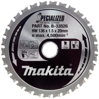Pilový kotouč pro aku pily MAKITA 136 x 20 mm 30 zubů Originální