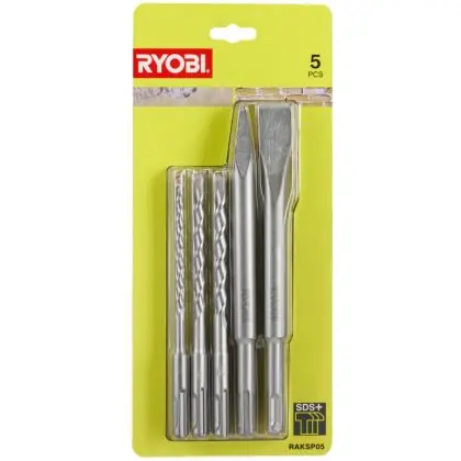 Sada vrtáků a sekáčů RYOBI RAKSP05 SDS+ 5 ks Novinka