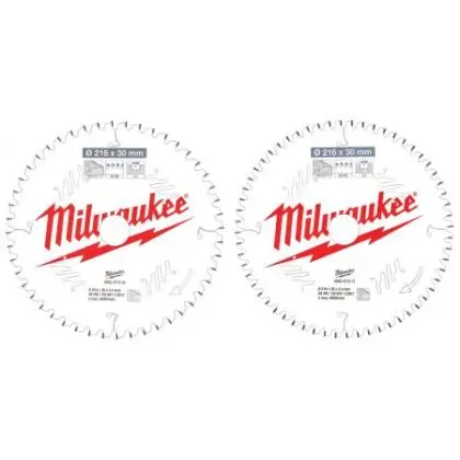 Výhodná Nabídka Sada 2 řezných kotoučů MILWAUKEE CSB P W 216 mm 48 a 60 zubů