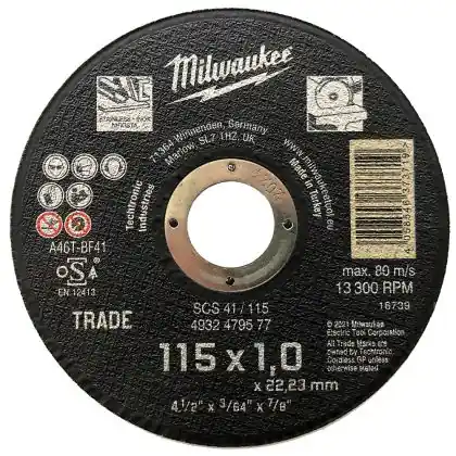 Aktuální Řezný kotouč na kov MILWAUKEE SCS 41 115x1,0x22,2 mm