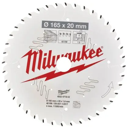 Řezný kotouč MILWAUKEE CSB P W 165/20 mm 40 zubů Nejlepší Cena
