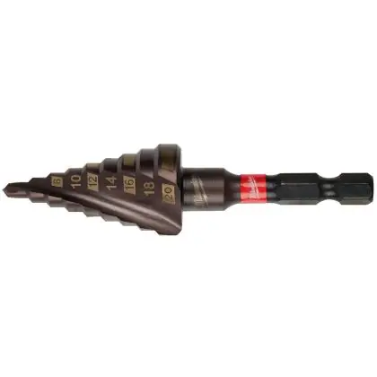 Vrták stupňový MILWAUKEE SHOCKWAVE 4 - 20 mm Expresní Doručení