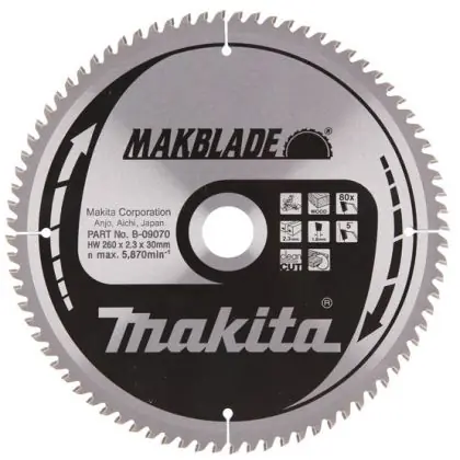 Pilový kotouč MAKITA MAKBLADE 260 x 30 mm 80 zubů Cenový Hit