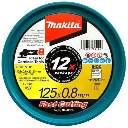 Aktuální Sada řezných kotoučů na kov MAKITA 125 x 0,8 x 22,23 mm 12 ks