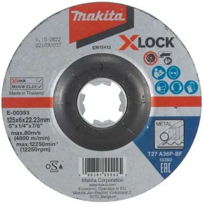 Nízká Cena Brusný kotouč na kov MAKITA X-LOCK 125 x 6,0 mm