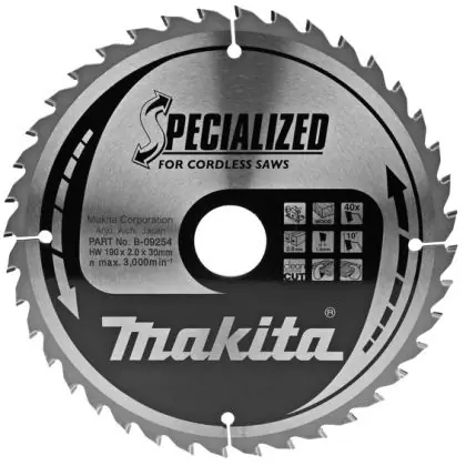 Vrácení Zdarma Pilový kotouč pro aku pily MAKITA 190 x 30 mm 40 zubů
