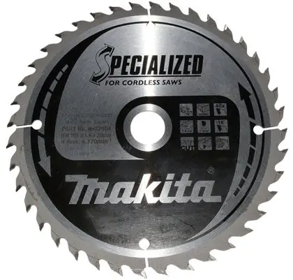 Pilový kotouč pro aku pily MAKITA 165 x 20 mm 40 zubů 4770 ot./min Horká Nabídka