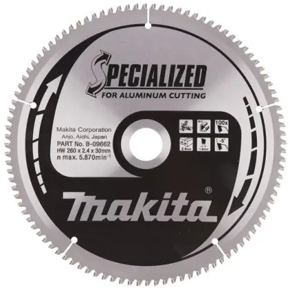 Pilový kotouč na hliník MAKITA 260 x 30 mm 100 zubů Výhodná Nabídka