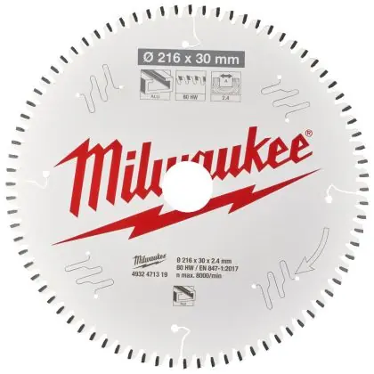 Omezená Nabídka Řezný kotouč MILWAUKEE CSB MS Alu 216/30 mm 80 zubů