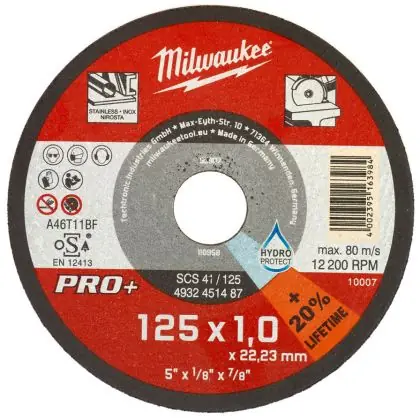 Akční Cena Řezný kotouč na kov MILWAUKEE SCS 41 PRO+ 125x1,0x22,2 mm
