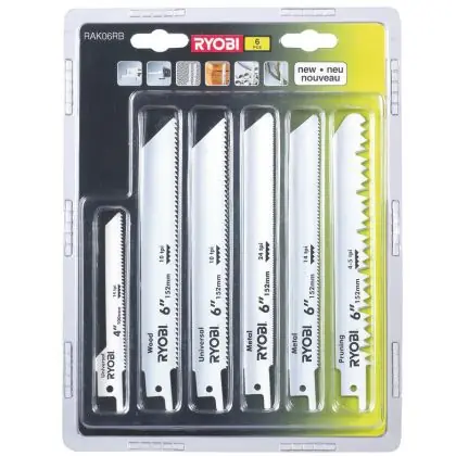 Víkendová Akce Sada pilových plátků RYOBI RAK06RB 6 ks