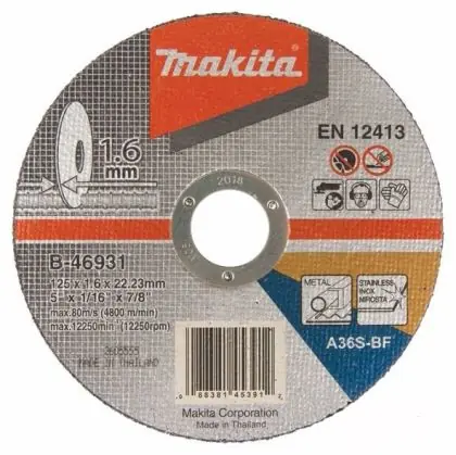 Expresní Doručení Řezný kotouč nerez MAKITA 125x1,6x22 mm