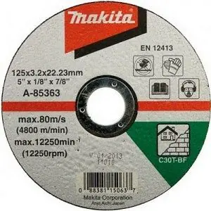 Tovární Cena Řezný kotouč kámen MAKITA 125x3x22 mm