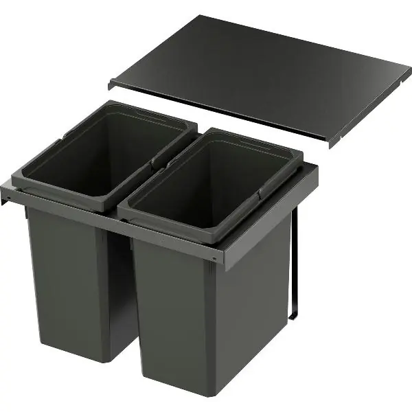Aktuální VS ENVI Flex Pro Systém na třídění odpadu KŠ 600 mm, 2 × 28 litrů, lávová