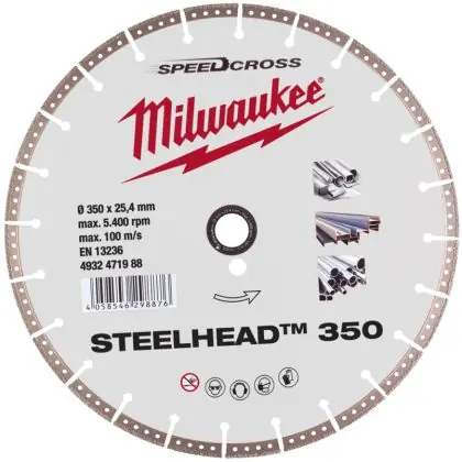 Diamantový kotouč MILWAUKEE SPEEDCROSS STEELHEAD 350 mm Oblíbený
