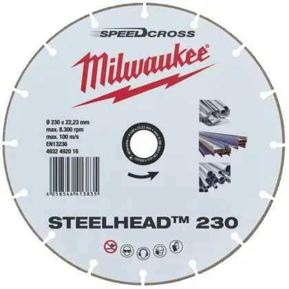 Vysoce Kvalitní Diamantový kotouč MILWAUKEE SPEEDCROSS STEELHEAD 230 mm