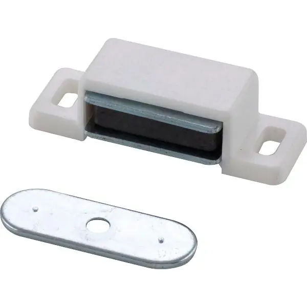 Magnetická západka Type 4, přídržná síla 4 kg, plast, bílá Zlevněný