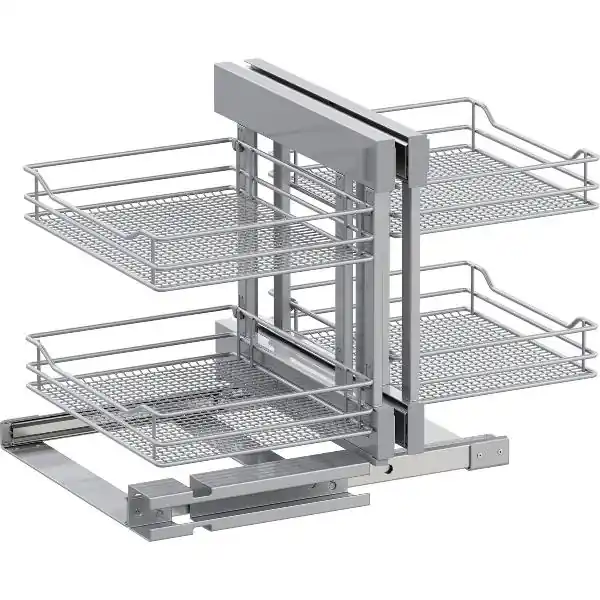 VS COR Flex Saphir rohový výsuv vč. košů, ŠK 1000 mm, ocel, šedá RAL 9006 Akční Cena