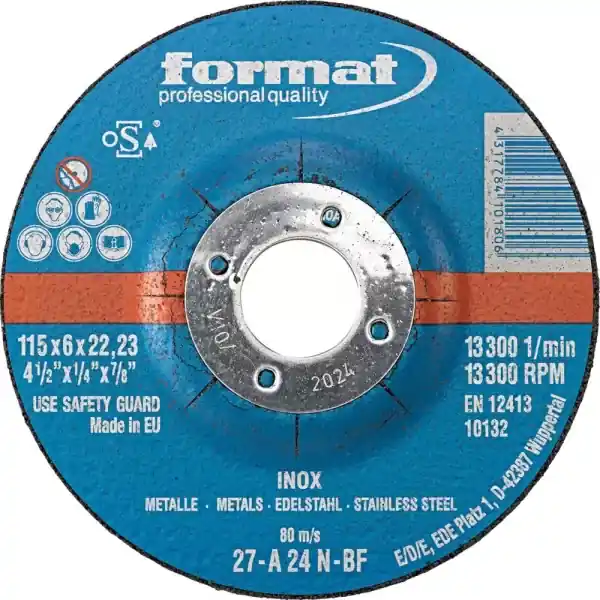 Sleva Kotouč brusný 115x6,0mm ocel/inox FORMAT