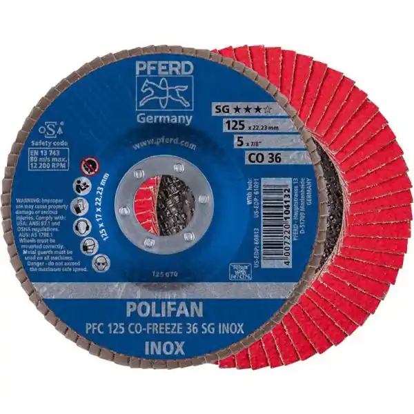 Lamelový kotouč brusný COFREEZE vypouklý 125mm K36 PFERD Časově Omezené