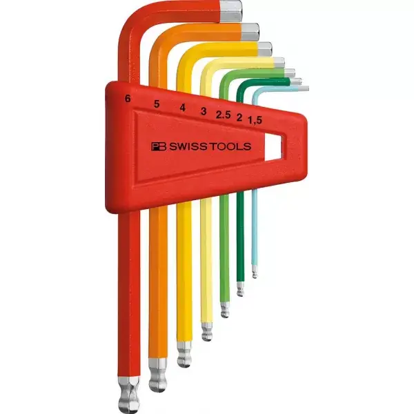 Výhodná Nabídka Sada imbus klíčů v plast.držáku 7 ks 1,5-8mm Rainbow Kul.hlava PB Swiss Tools