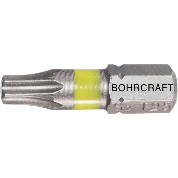 BOHRCRAFT bit s barevným označením 1/4" šestihran TX 40/25 mm Torx® Víkendová Akce
