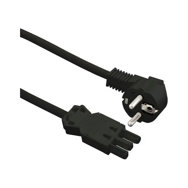 Bezpečná Platba Přívodní kabel s konektorem GST18 a Schuko zástrčkou, 2000 mm, černý