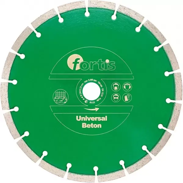 Výprodej Diamantový Kotouč řezný Universal Beton Ø 180 mm spékaný 10 mm vrtání 22,2 mm FORTIS
