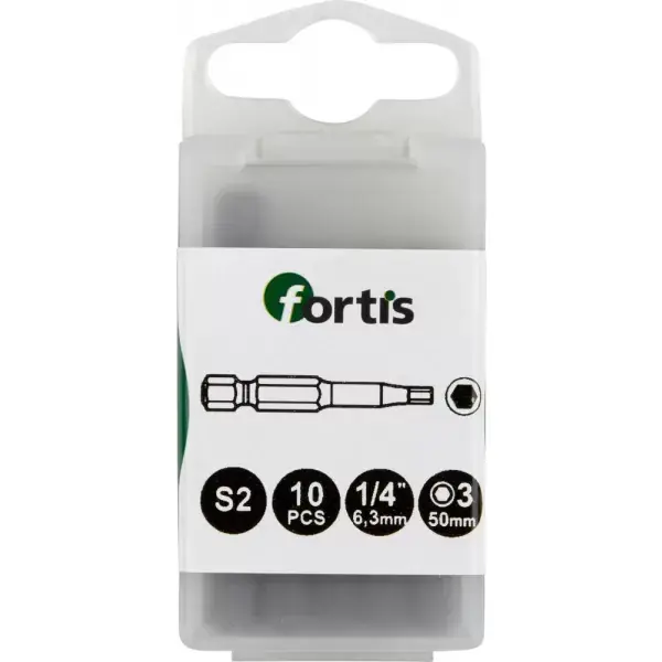 Aktuální Bit 1/4" DIN3126 E6,3Bit Hex 5 x50mm 10ks.FORTIS