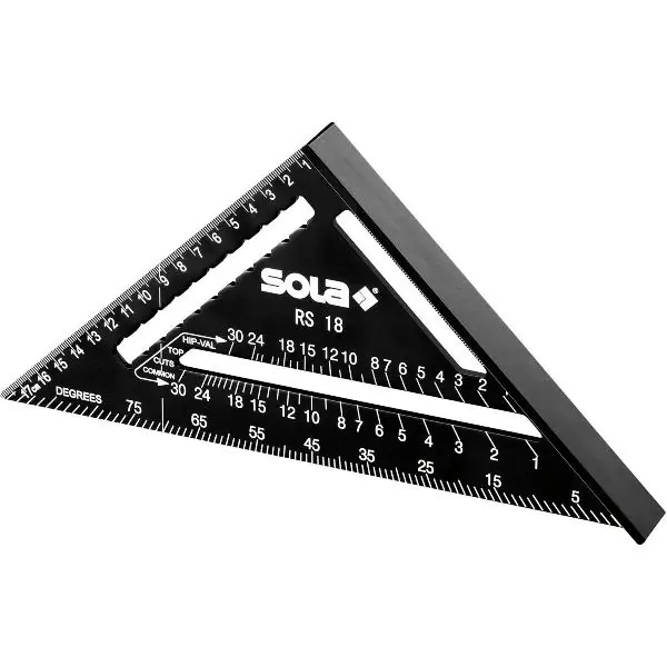 SOLA krokvový úhelník RS 18 185 × 185 mm, černý povrch Top Prodej