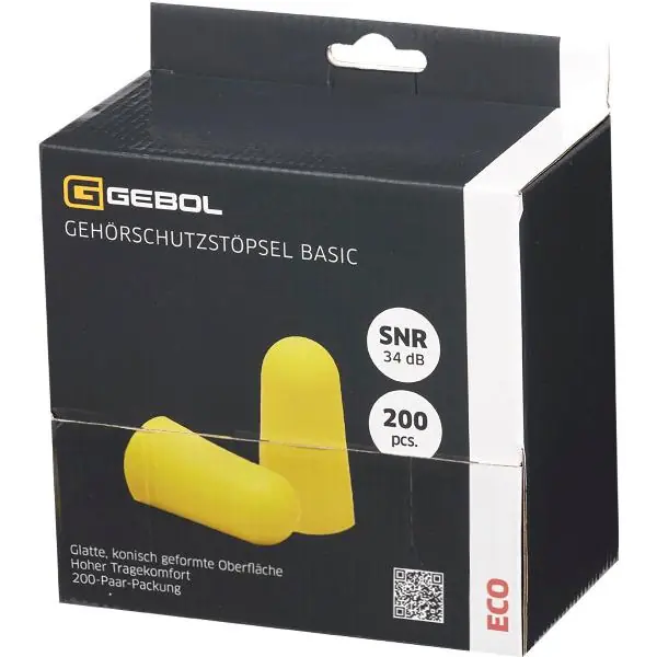 GEBOL špunty do uší Basic SNR = 34 dB obsah 200 párů Speciální Cena