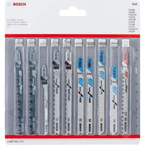 Akce BOSCH pilový plátek sada All in One 10-díl.