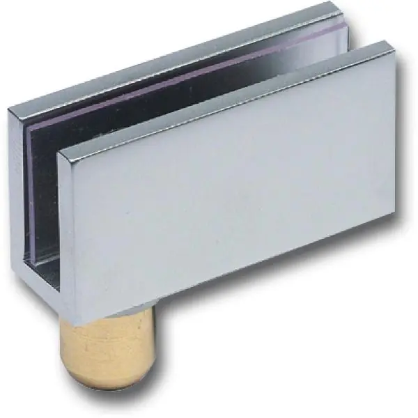 Přímo Od Výrobce Závěs skleněných dveří FZ 4-6, sklo 4-6 mm; 40x20 mm, leštěná chromovaná mosaz