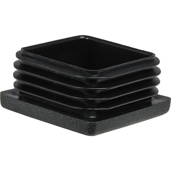 Krytka patky pro čtyřhranný profil, 20x20, tl.stěny 0,8-3 mm, černý plast Nová Kolekce