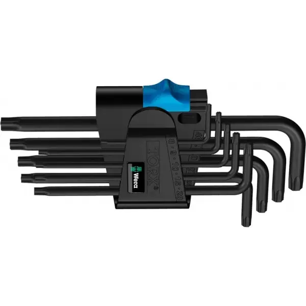 Sada imbus klíčů TORX® TX8 -TX40 967/9 TX HF 1 s přidržovací funkcí, BlackLaser 9ks Wera 05024244001 Ověřený