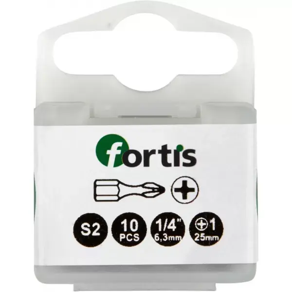 Bit Torsion 1/4“ DIN3126 C6,3 PH1x25mm Balení FORTIS 10ks Rychlé Dodání