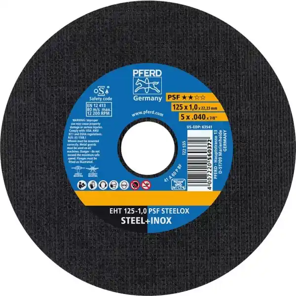 Kotouč řezný rovný A46PPSF-INOX 125x1,6mm PFERD Vysoce Kvalitní