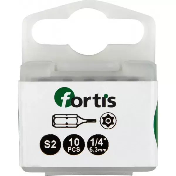 Bit šroubovací tvrdý typ 1/4" DIN3126 C6,3 T27x25mm s otvorem, balení 10ks FORTIS Ihned K Objednání
