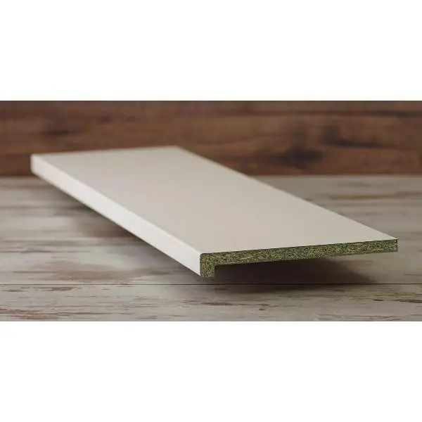 Oblíbený SOLIDO vnitřní parapet bílý s nosem, hloubka 350 mm