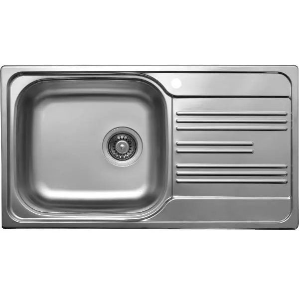 SOLIDO vestavný dřez EC 198, 780 x 435 mm odkap vpravo, nerezová ocel Aktuální