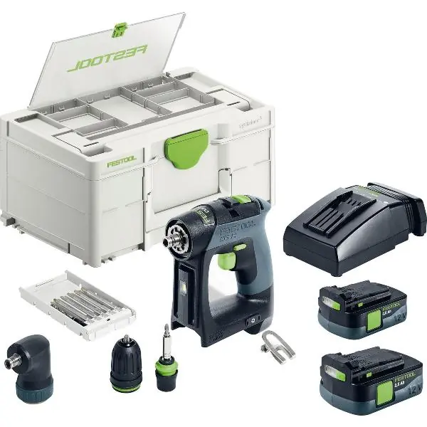 FESTOOL Aku vrtací šroubovák CXS 12 2,5-Set 10,8 V / 2,5 Ah (IEC) Li-Ion Bezpečná Platba